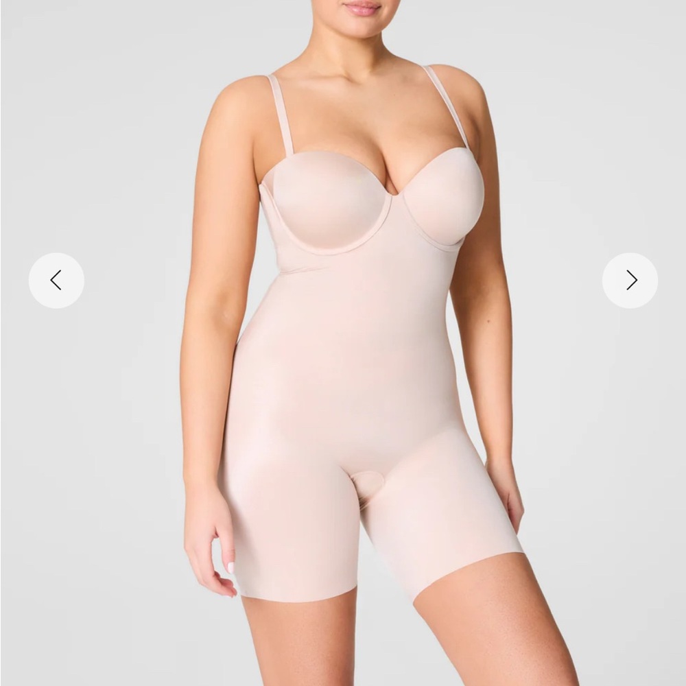 SPANX Strapless Cupped Mid-Thigh Bodysuit